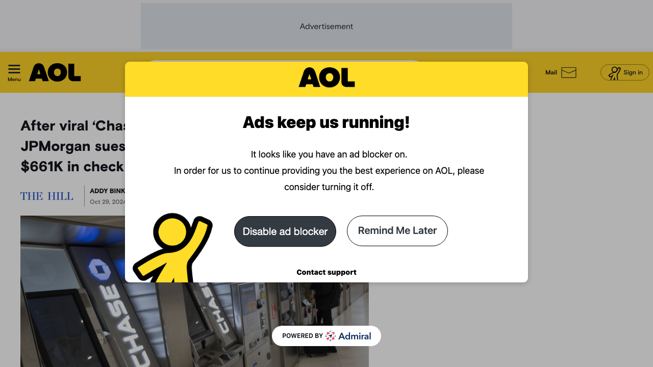 aol.com — Viral Chase Glitch Jpmorgan Sues 191255087 preview