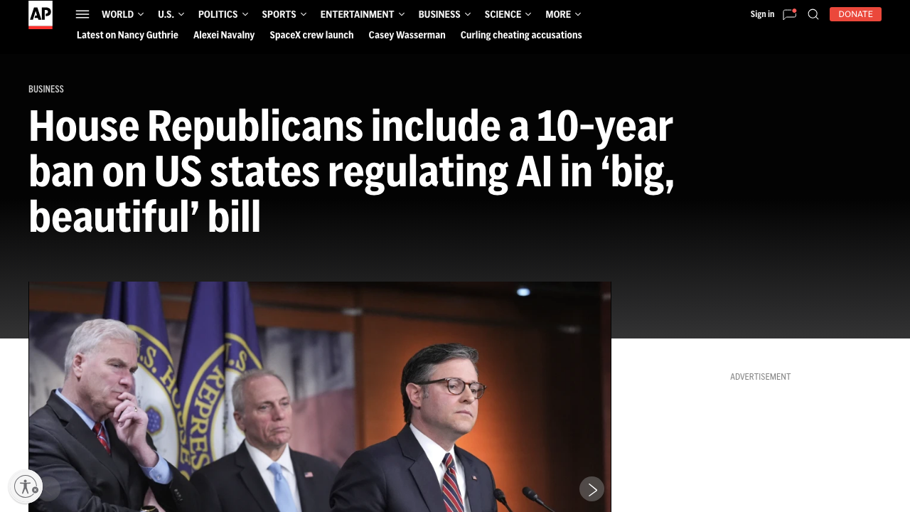 apnews.com — Article – Ai Regulation State Moratorium Congress 39D1C8A0758Ffe0242283Bb82F66D51A preview