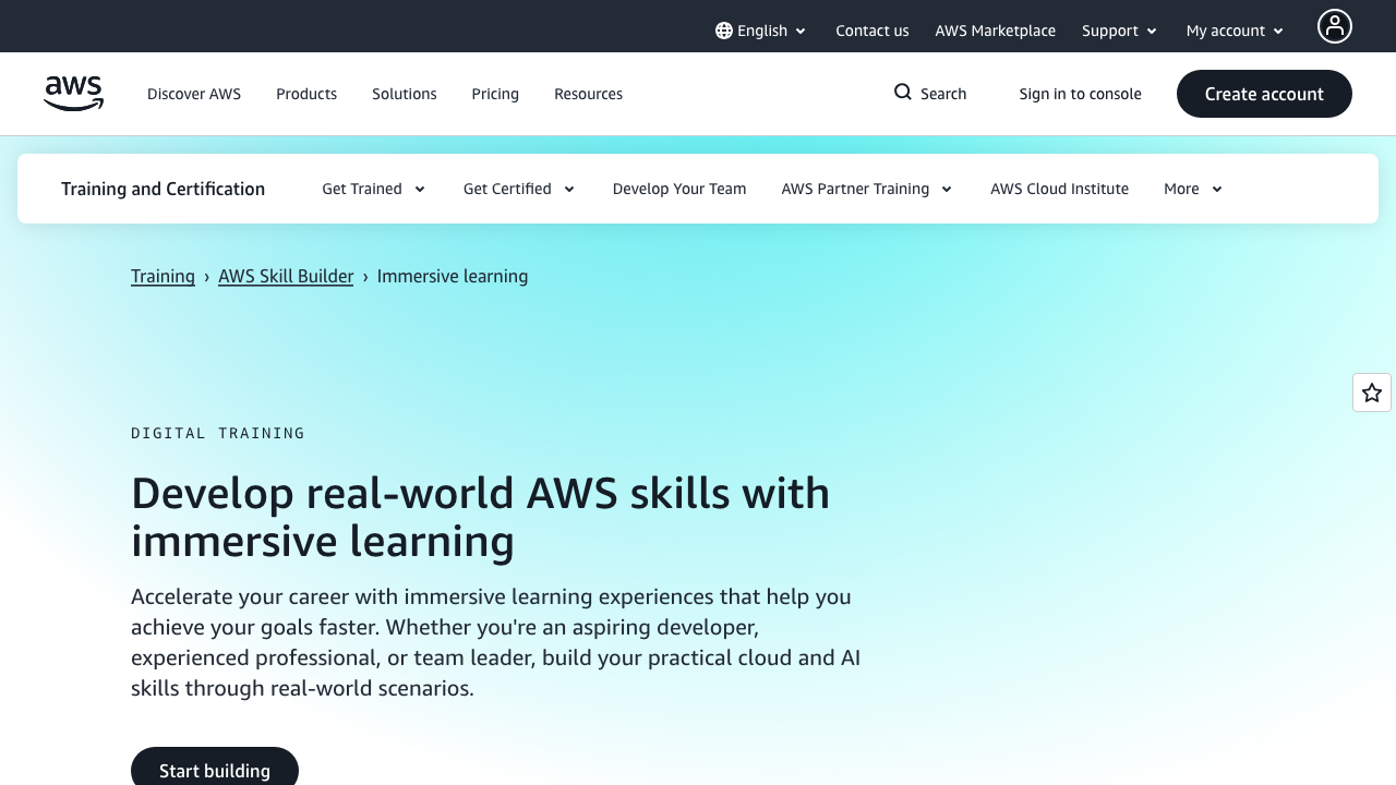 aws.amazon.com — Training – Digital – Aws Builder Labs preview