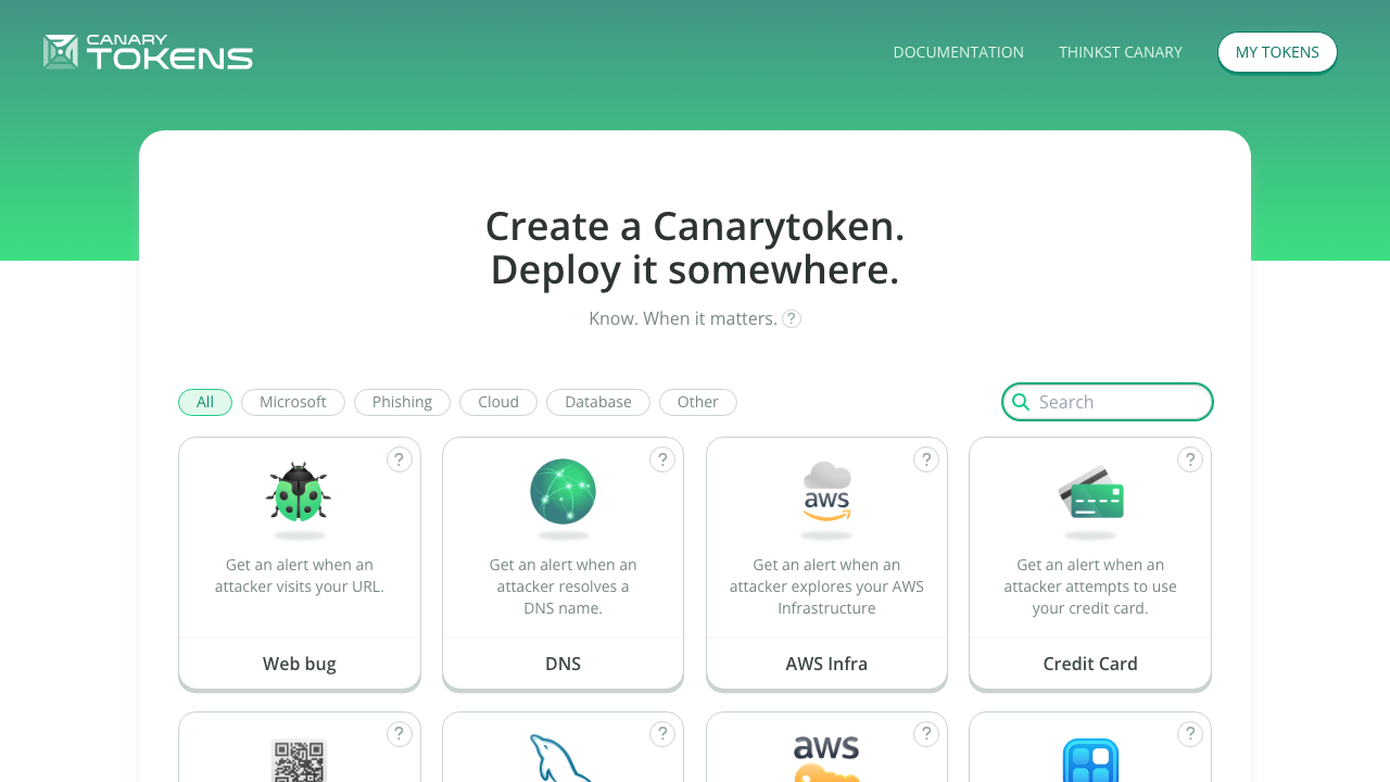 canarytokens.org — Nest preview