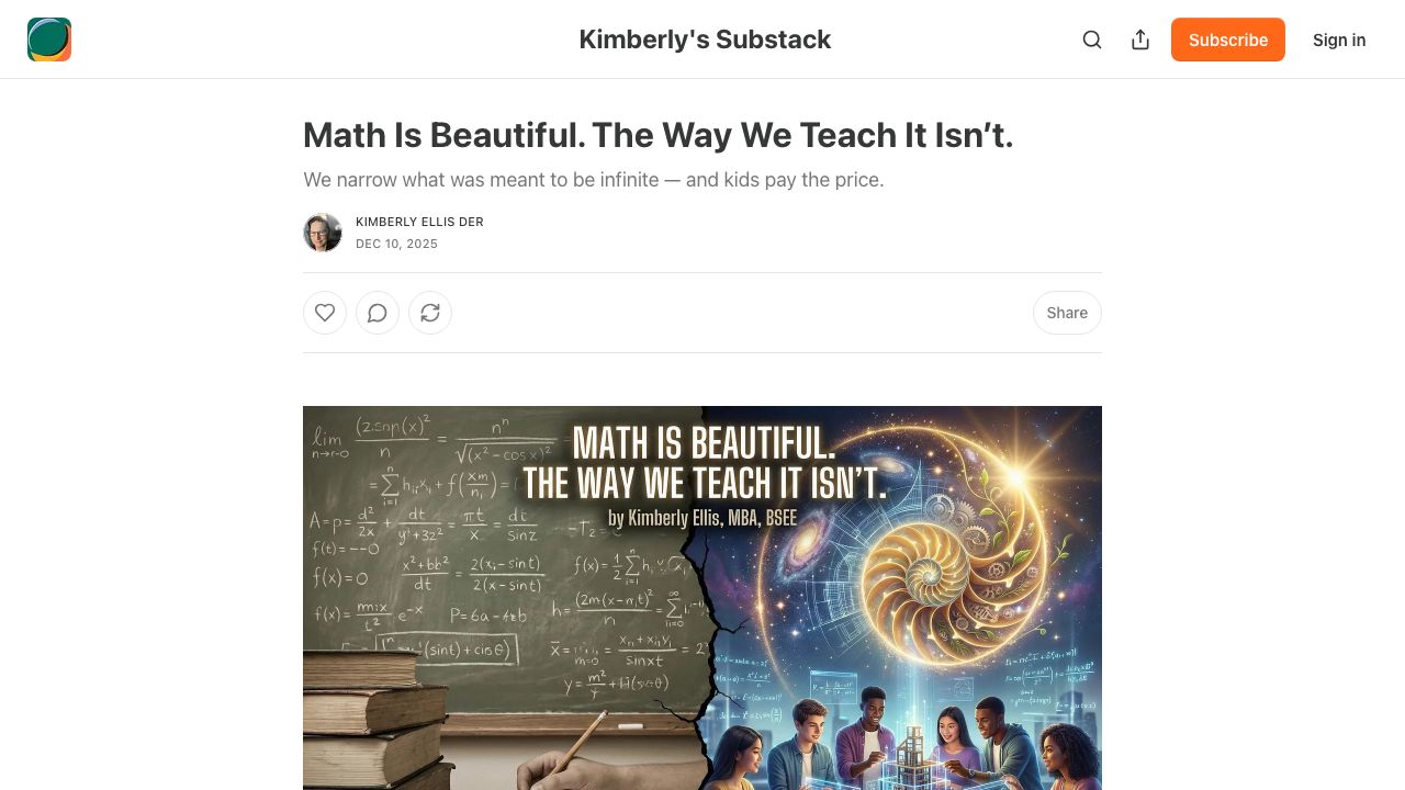 clarityadvocacy.substack.com — P – Math Is Beautiful The Way We Teach preview