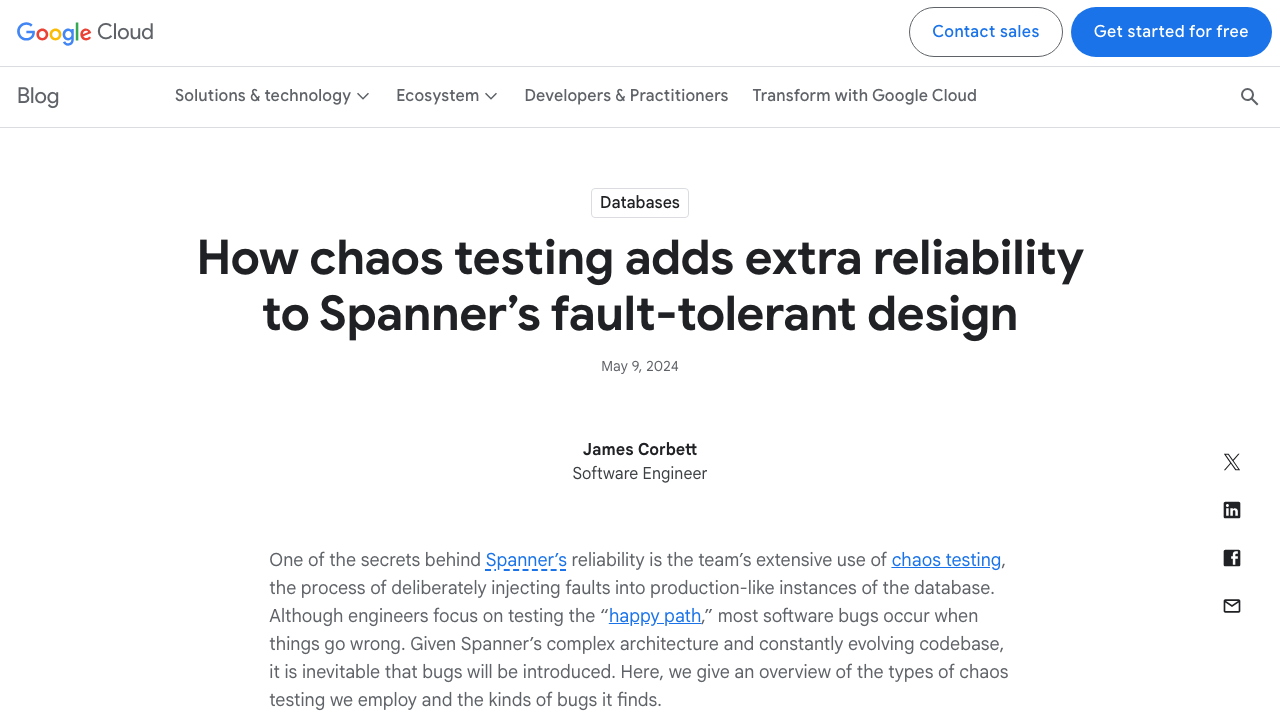 cloud.google.com — Blog – Products – Databases – Chaos Testing Spanner Improves Reiliability preview