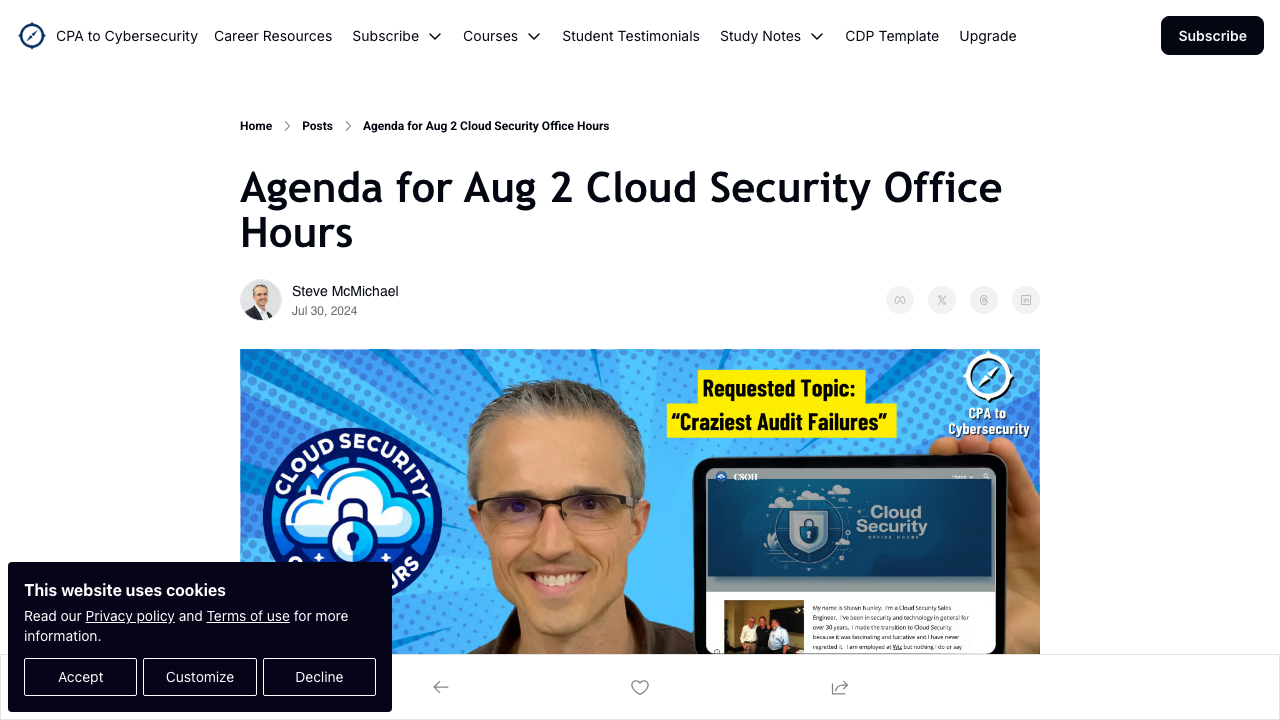 cpatocybersecurity.com — P – Aug 2 Cloud Security Office Hours preview