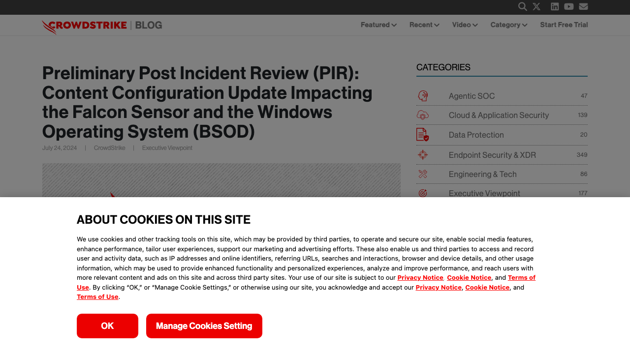 crowdstrike.com — Blog – Falcon Content Update Preliminary Post Incident Report preview
