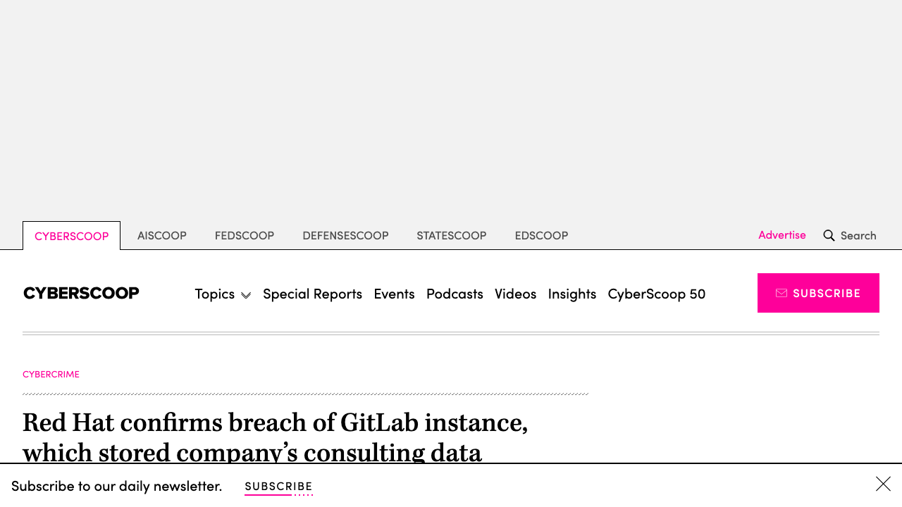 cyberscoop.com — Red Hat Gitlab Attack Consulting Data preview