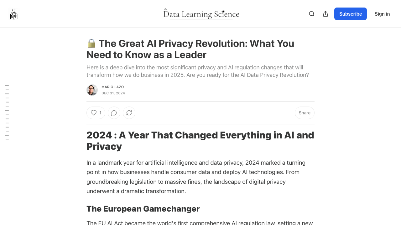 datalearningscience.com — P – The Great Ai Privacy Revolution Of preview