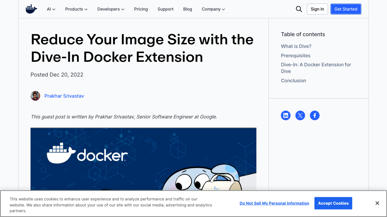 docker.com — Blog – Reduce Your Image Size With The Dive In Docker Extension preview