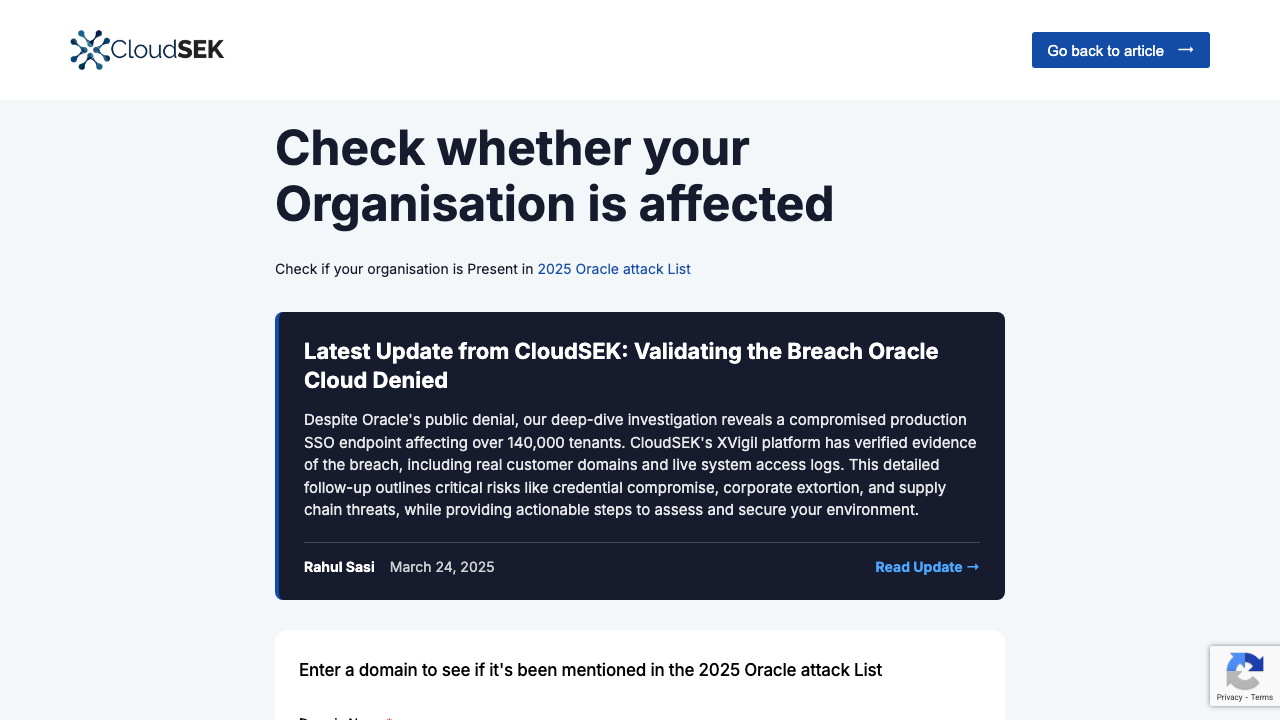 exposure.cloudsek.com — Oracle preview