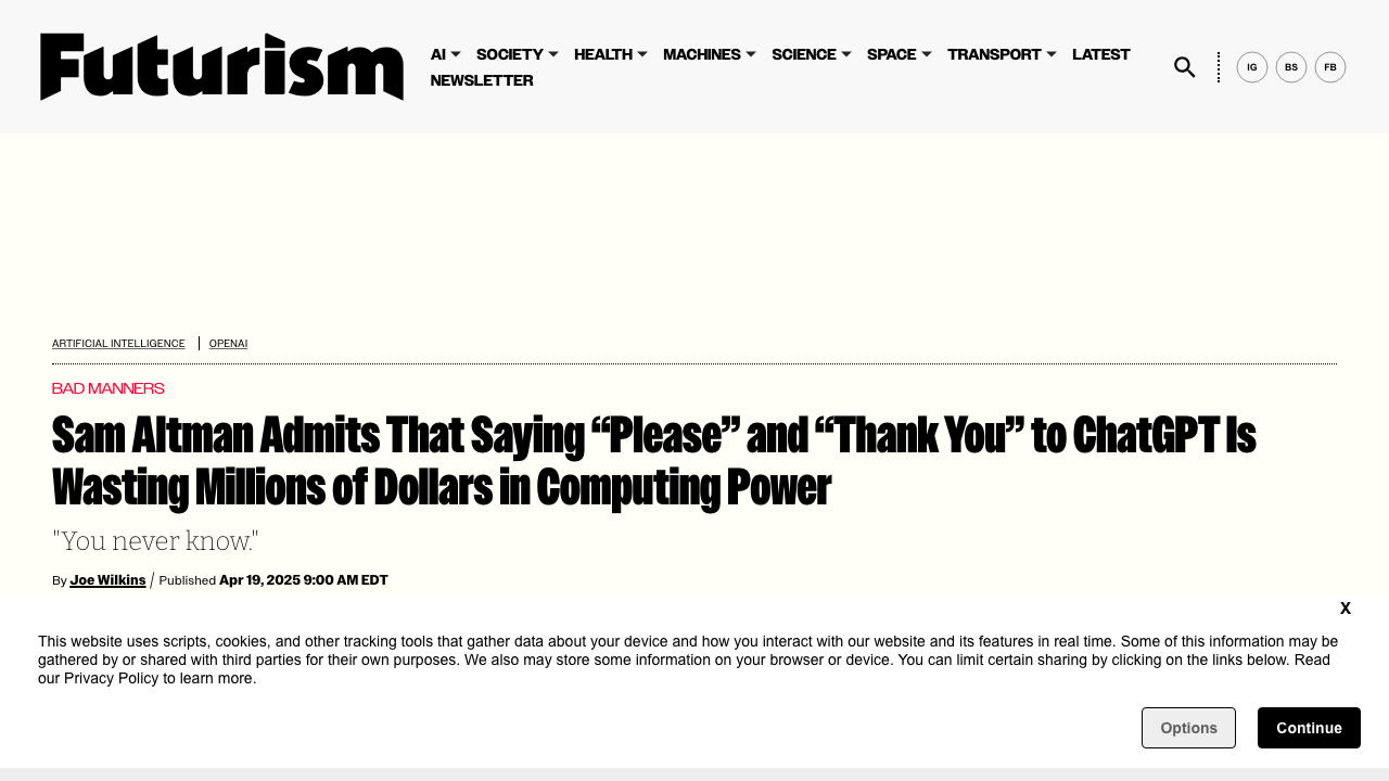 futurism.com — Altman Please Thanks Chatgpt preview