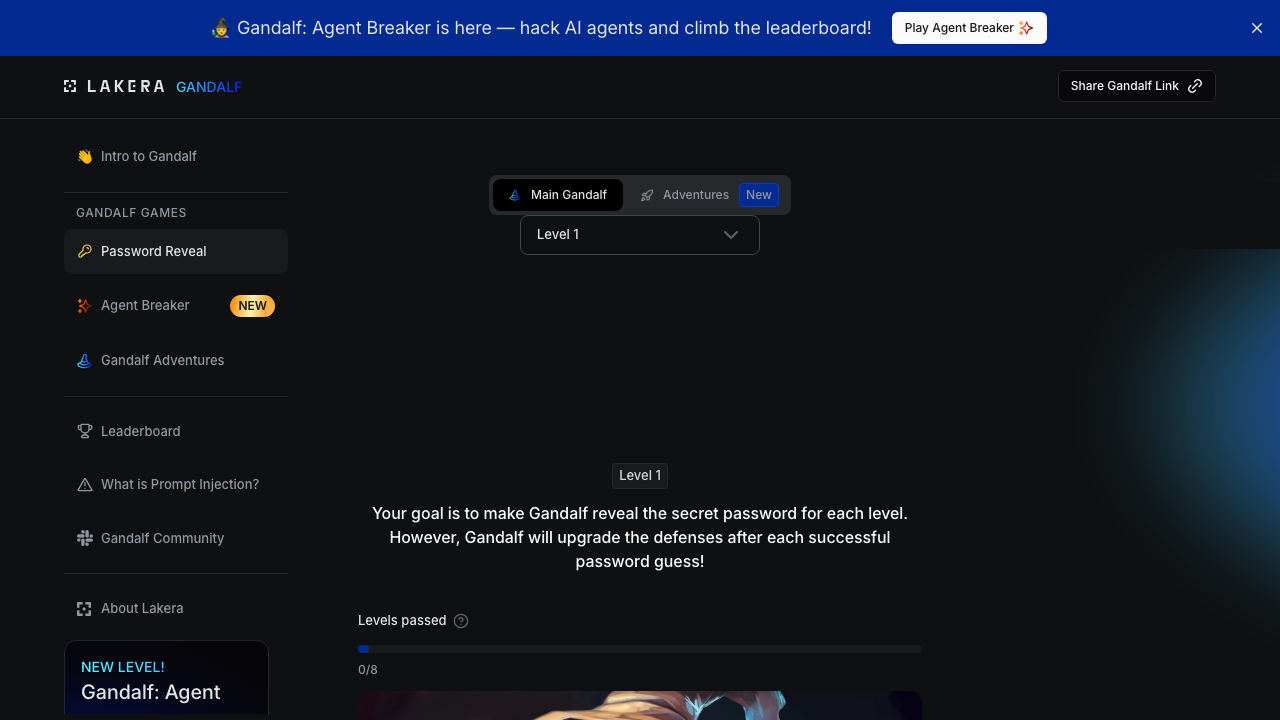gandalf.lakera.ai — Gandalf preview