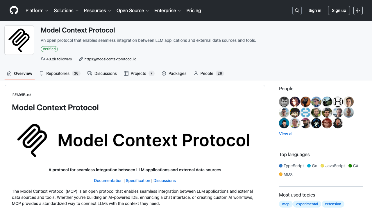 GitHub: modelcontextprotocol preview