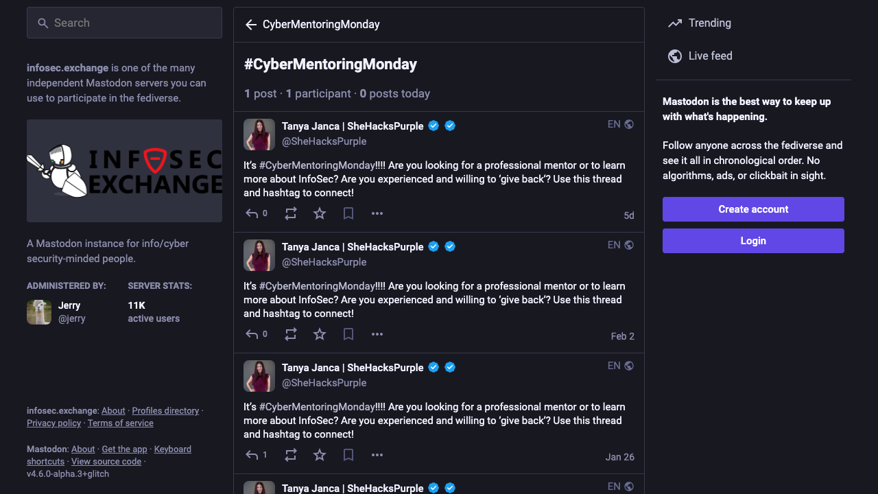 infosec.exchange — Tags – Cybermentoringmonday preview