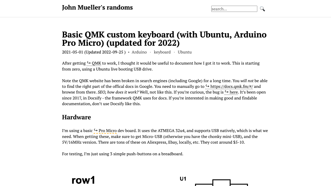 johnmu.com — Basic Qmk Keyboard preview