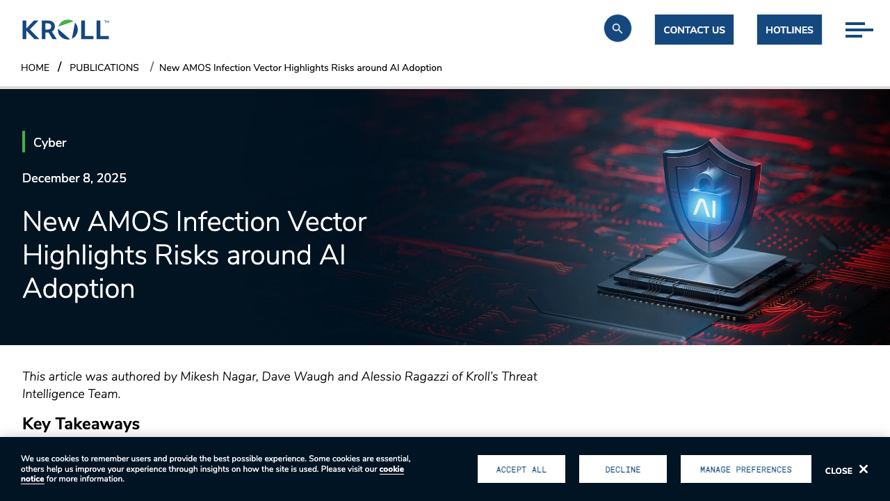 kroll.com — En – Publications – Cyber – New Amos Infection Vector Highlights Risks Around Ai Adoption preview