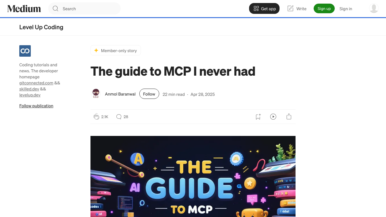 levelup.gitconnected.com — The Guide To Mcp I Never Had F79091Cf99F8 preview