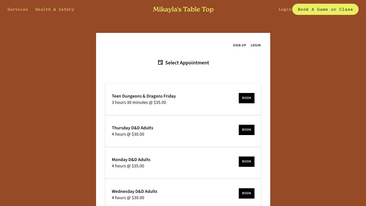 mikaylattrpg.com — Book Game preview