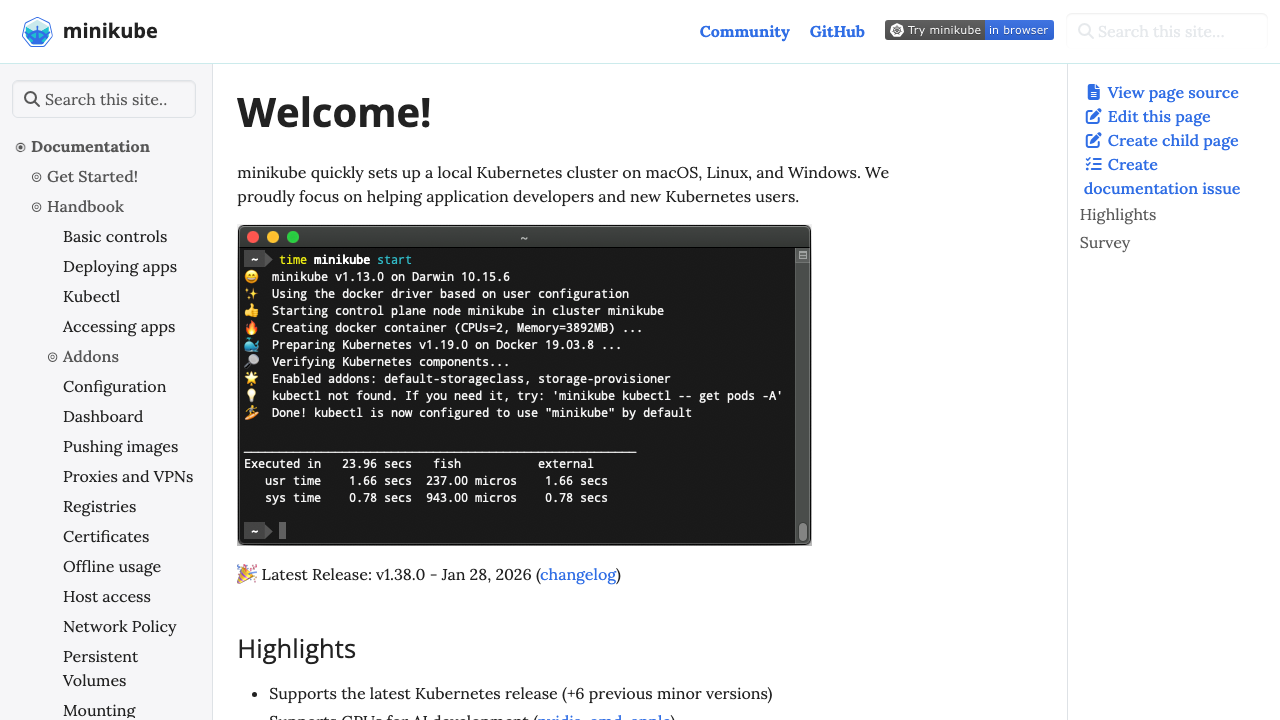 minikube.sigs.k8s.io — Docs preview