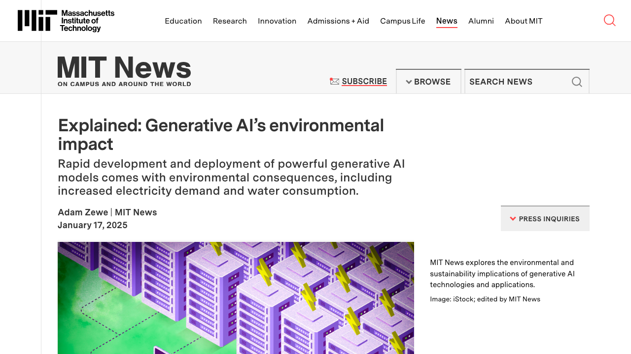 news.mit.edu — 2025 – Explained Generative Ai Environmental Impact 0117 preview