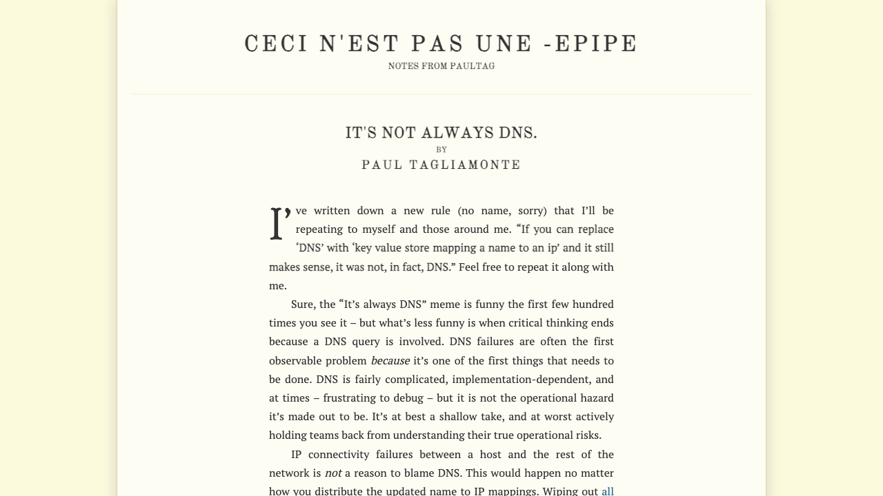 notes.pault.ag — Its Not Always Dns preview