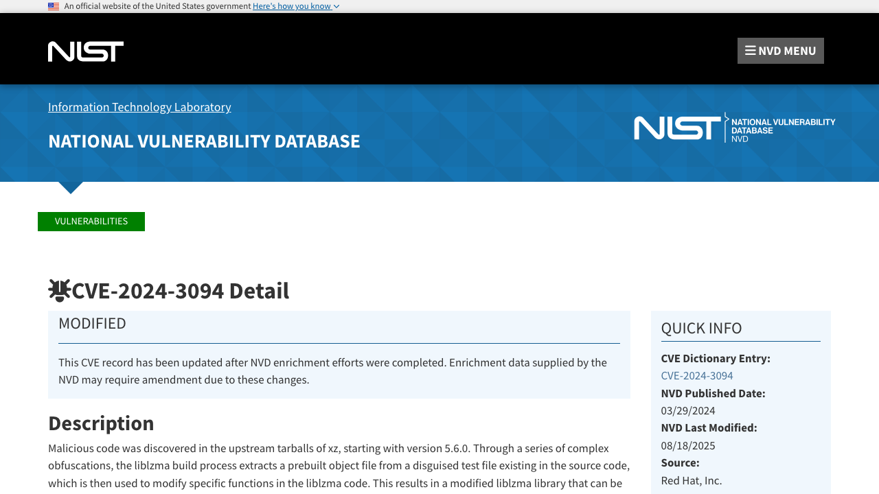 nvd.nist.gov — Vuln – Detail – Cve 2024 3094 preview