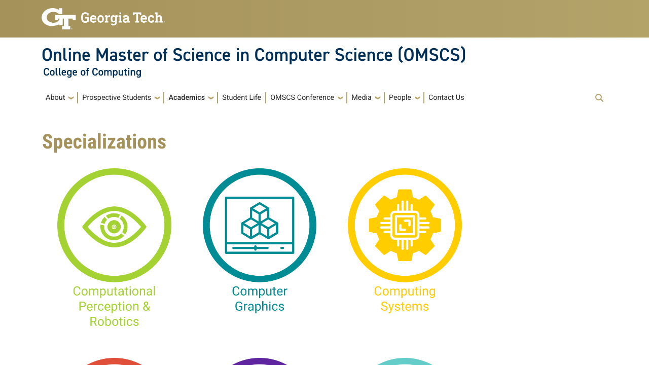 omscs.gatech.edu — Specializations preview