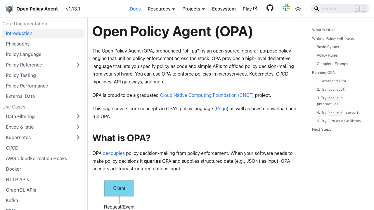 openpolicyagent.org — Docs – Latest preview
