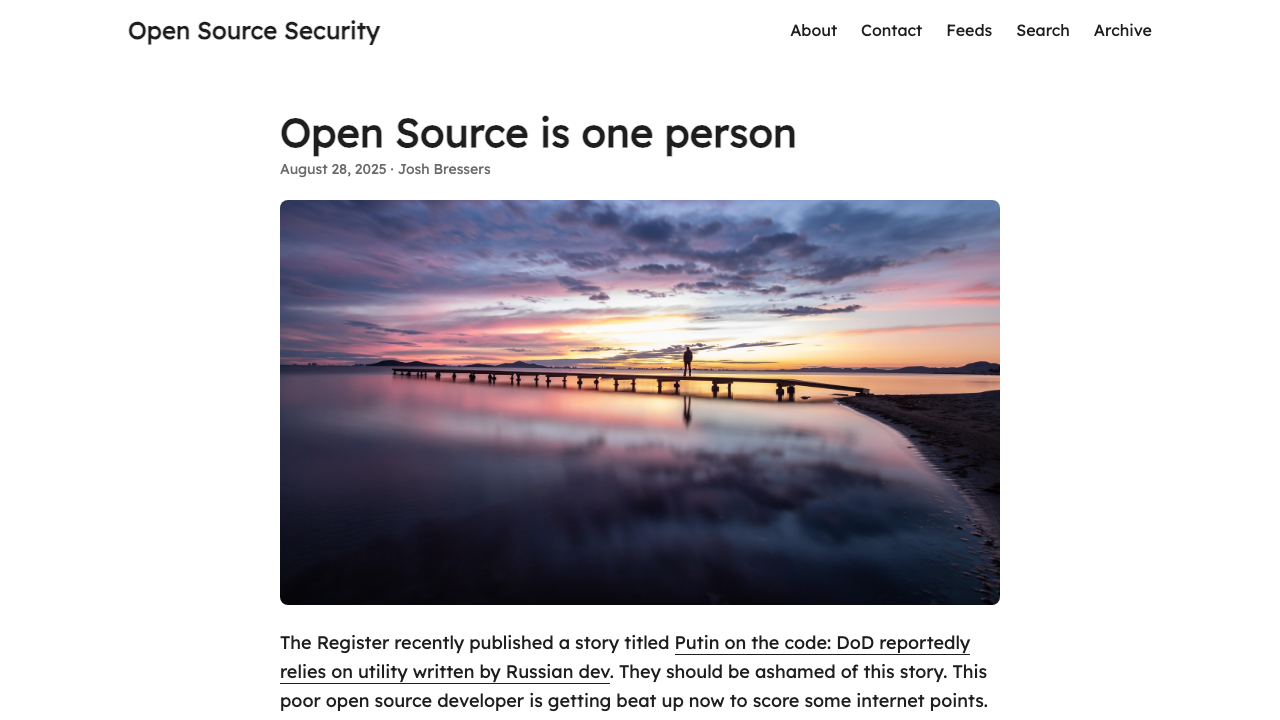 opensourcesecurity.io — 2025 – 08 Oss One Person preview