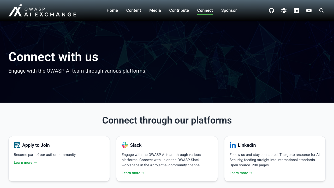 owaspai.org — Connect preview