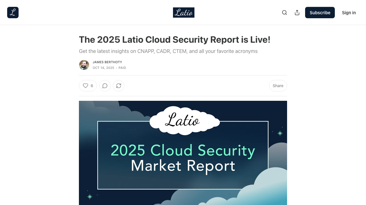 pulse.latio.tech — P – The 2025 Latio Cloud Security Report preview
