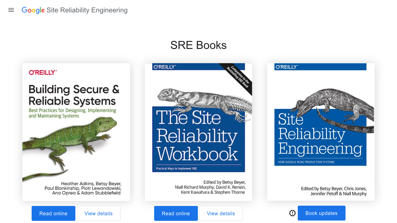 sre.google — Books – Building Secure Reliable Systems preview