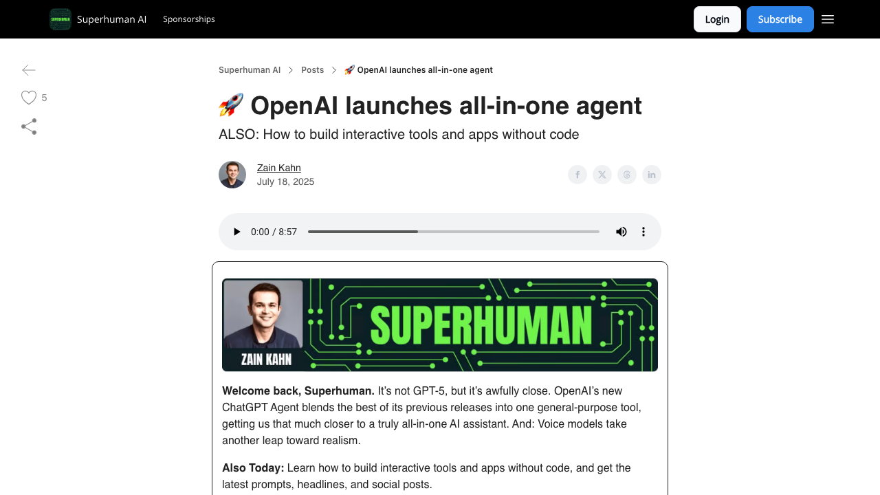 superhuman.ai — P – Openai Launches All In One Agent Ddcf preview
