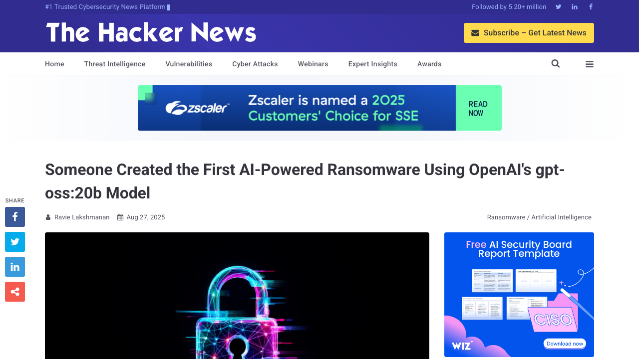 thehackernews.com — 2025 – 08 – Someone Created First Ai Powered preview