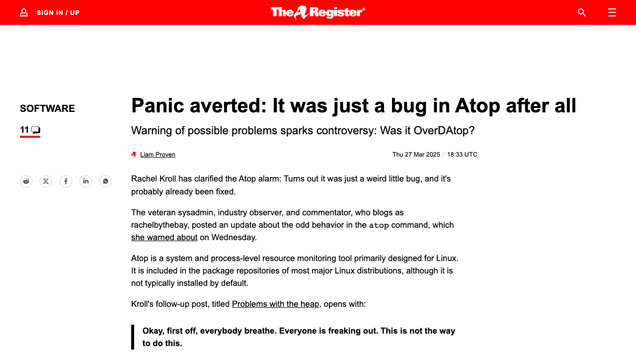 theregister.com — 2025 – 03 – 27 – Atop Panic Averted preview