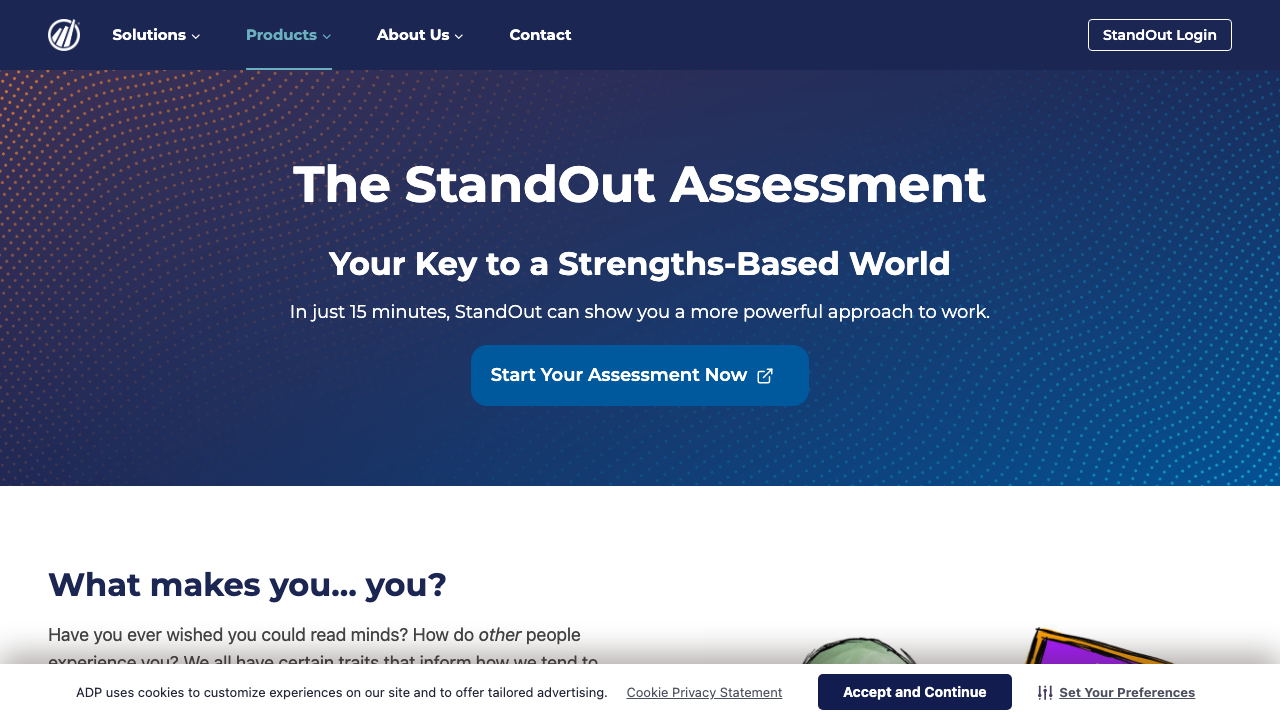 tmbc.com — Standout Assessment preview