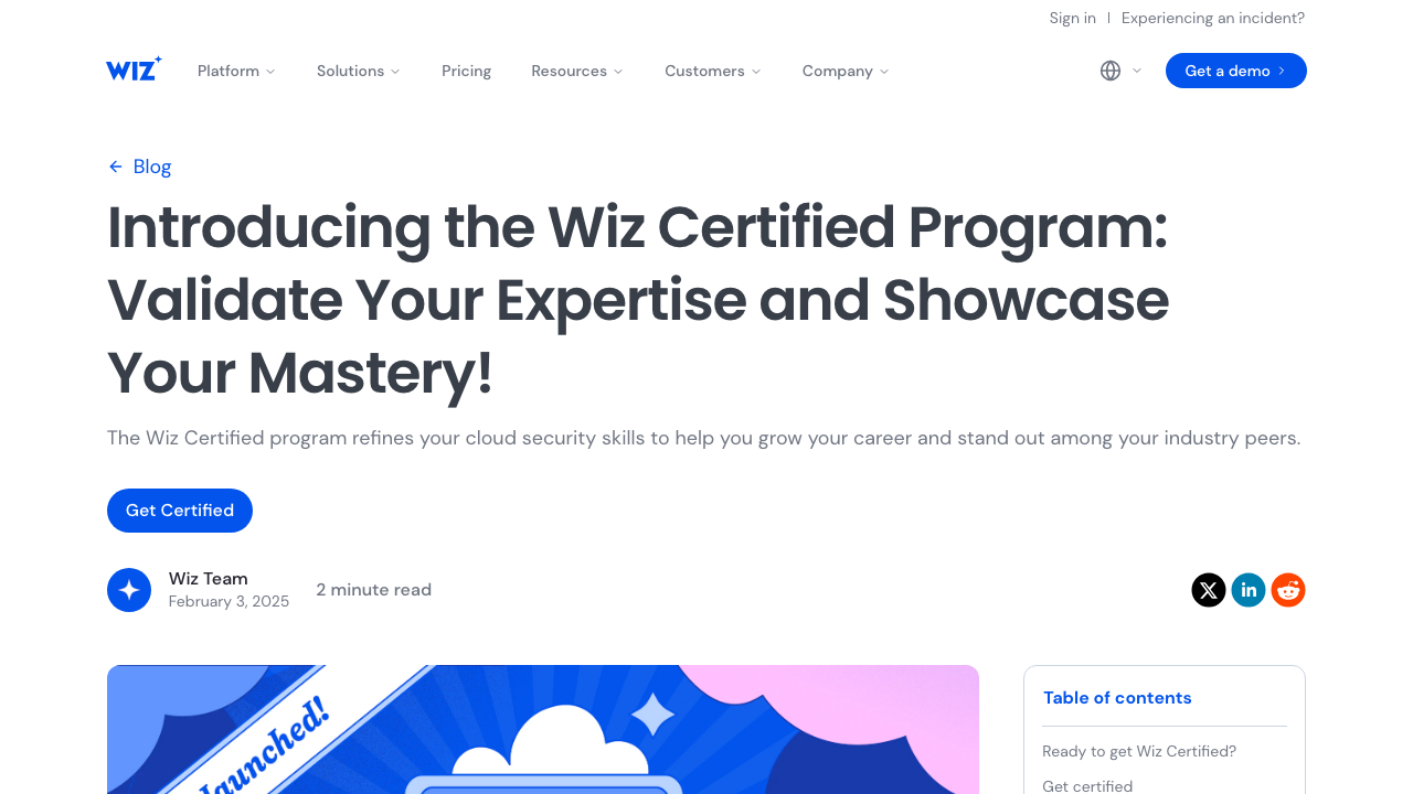 wiz.io — Blog – Introducing Wiz Certified preview