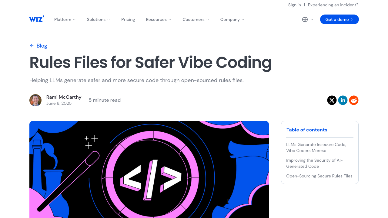 wiz.io — Blog – Safer Vibe Coding Rules Files preview