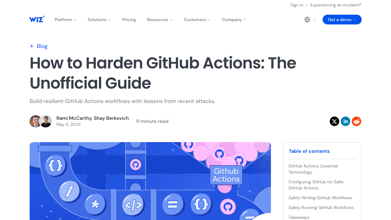 wiz.io — Blog – Github Actions Security Guide preview