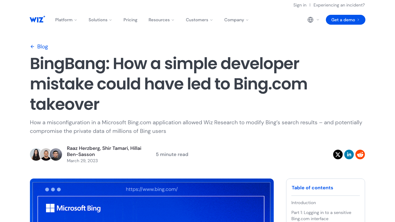 wiz.io — Blog – Bingbang preview