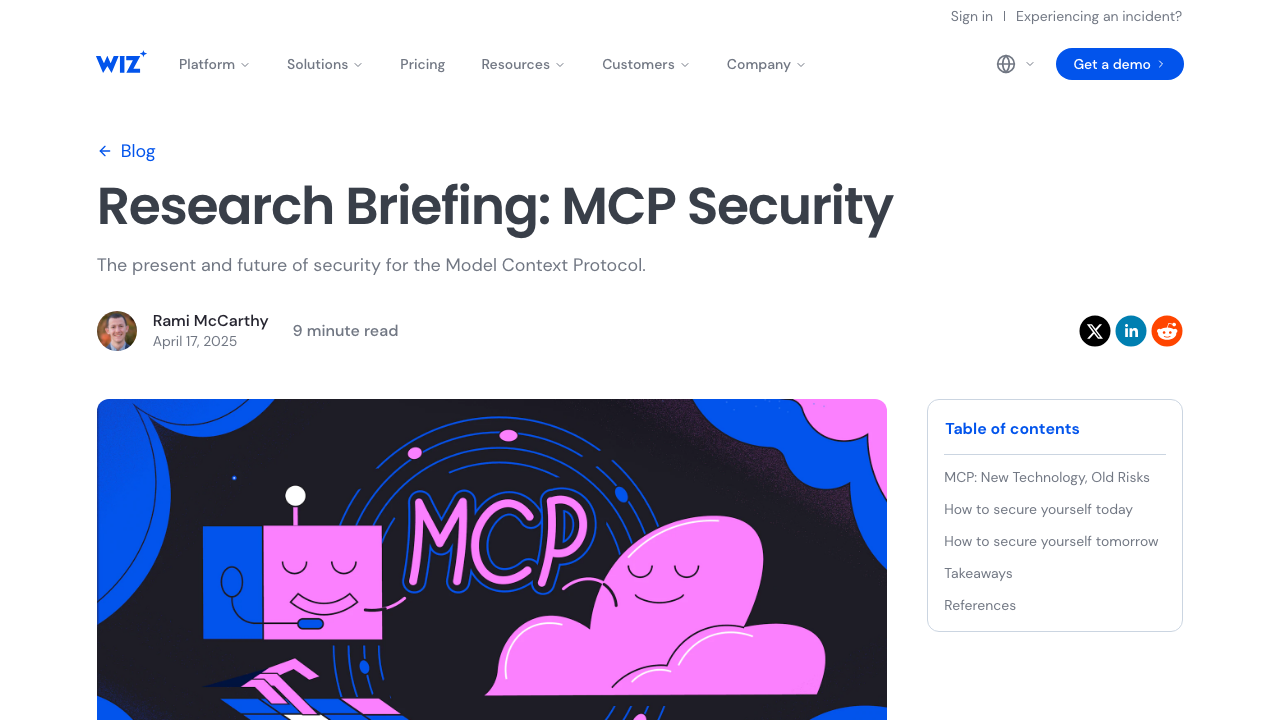 wiz.io — Blog – Mcp Security Research Briefing preview