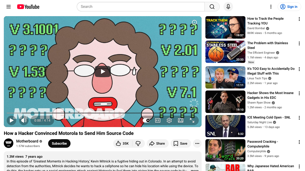 YouTube: watch preview