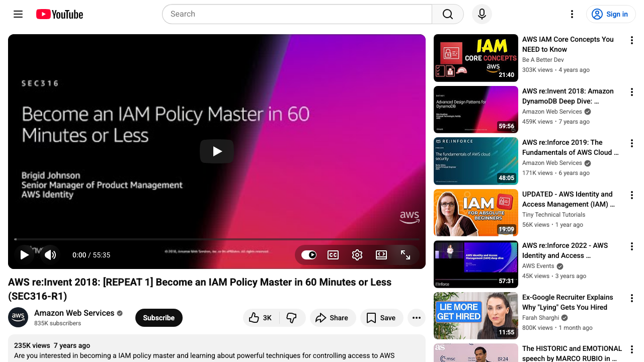 YouTube: watch preview