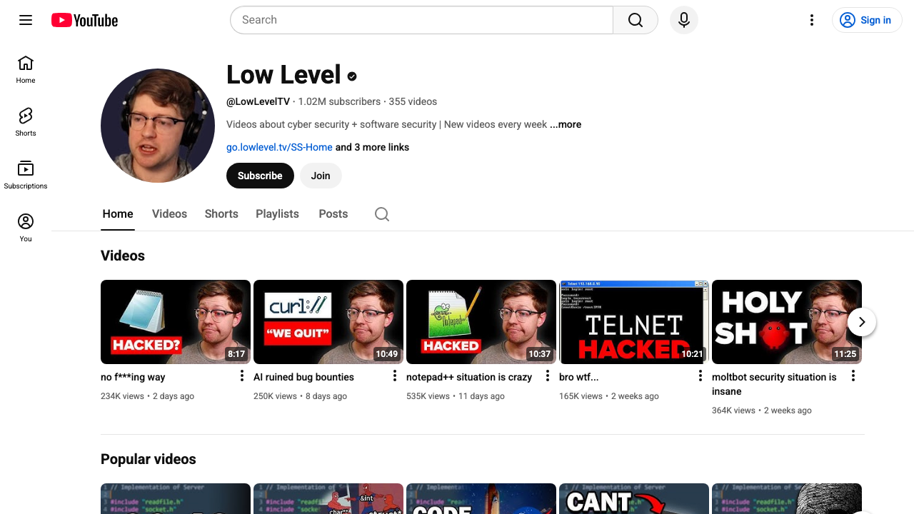 YouTube: lowlevellearning preview