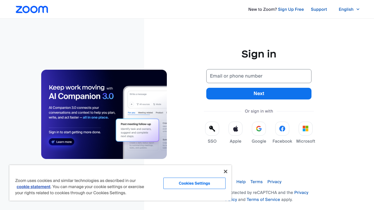 zoom.us — Profile – Setting preview