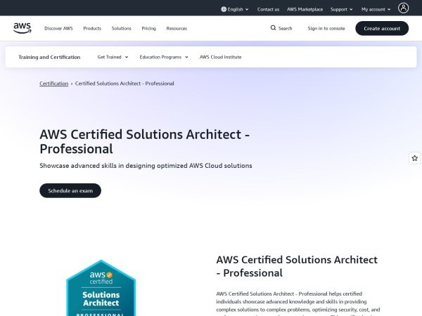 AWS Solutions Architect Professional preview