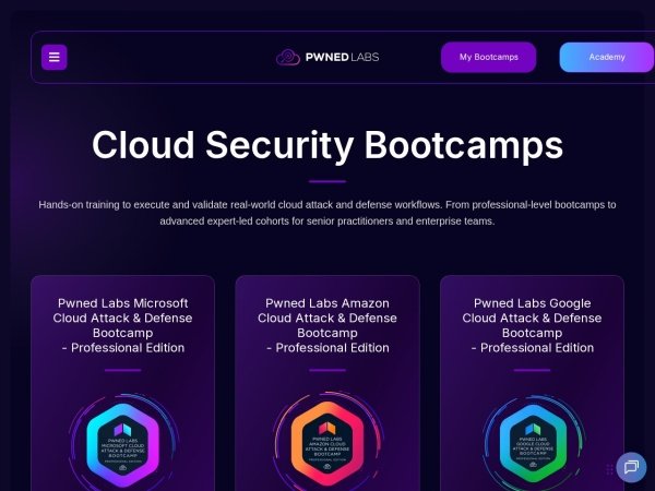 Pwned Labs Professional Bootcamps preview