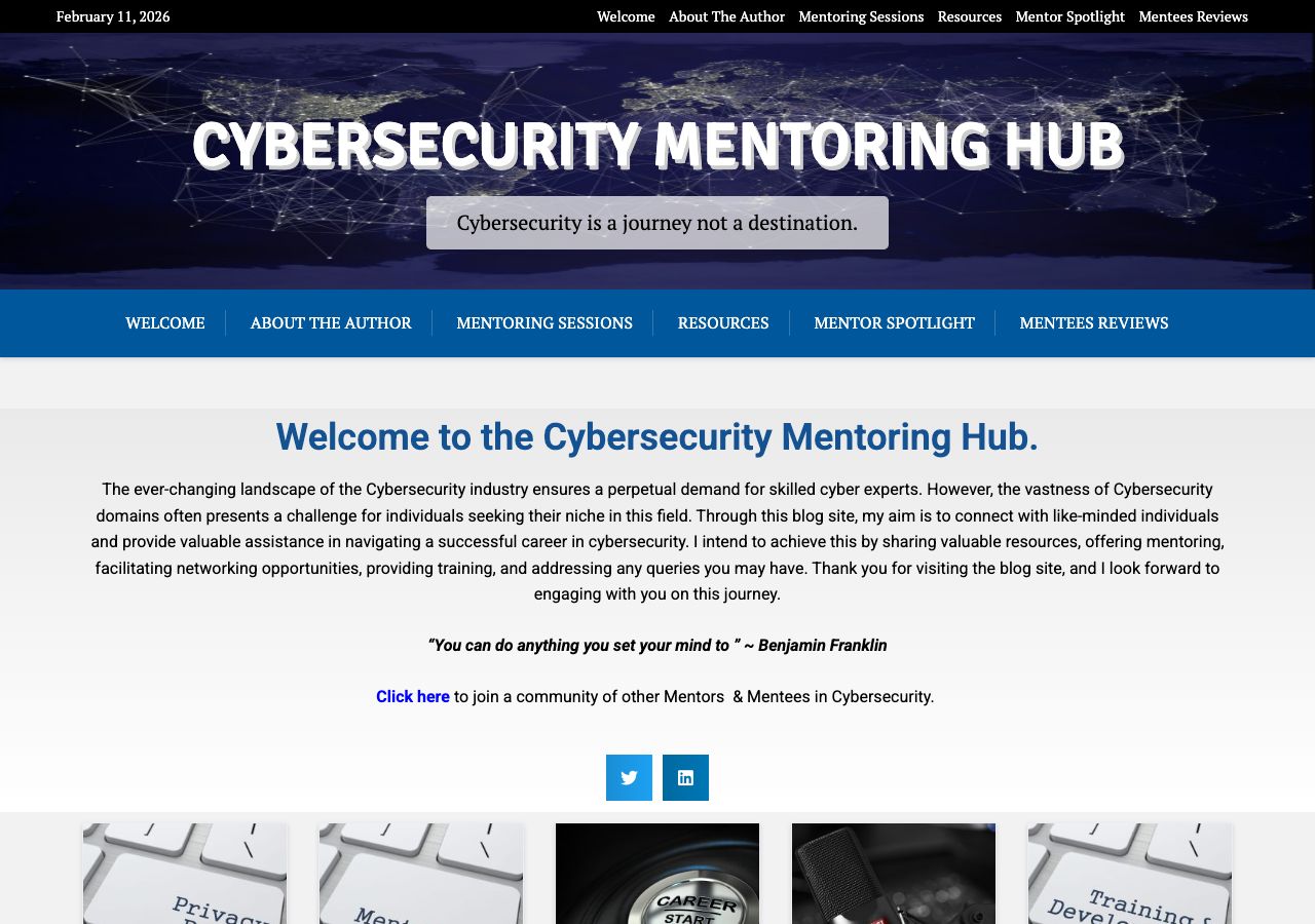 CyberSecurity Mentoring Hub preview