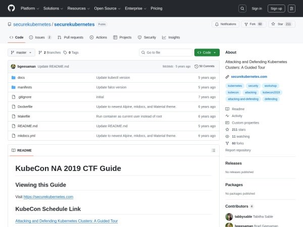 Secure Kubernetes (KubeCon NA 2019) preview