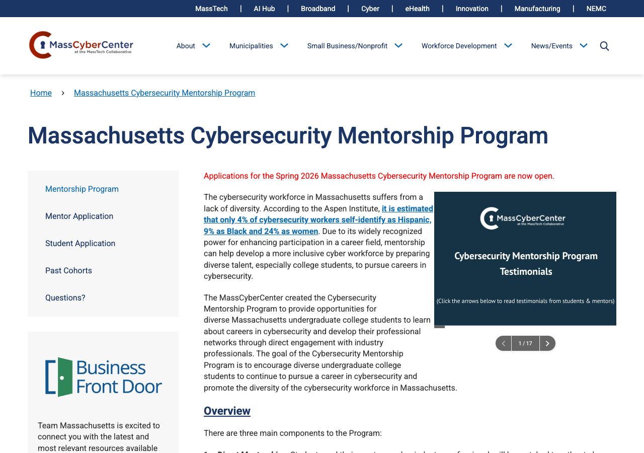 MassCyberCenter Mentorship preview
