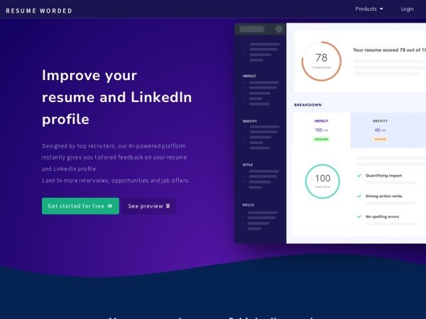 Resume Worded preview