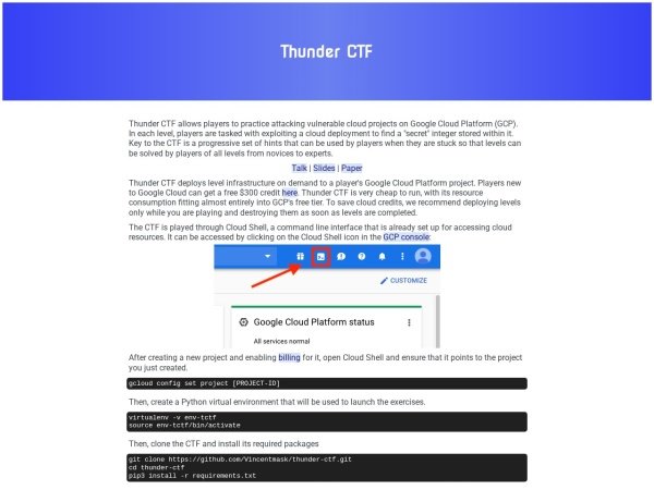 Thunder CTF preview